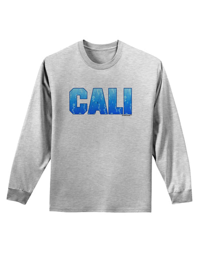 Cali Ocean Bubbles Adult Long Sleeve Shirt by TooLoud-Long Sleeve Shirt-TooLoud-AshGray-Small-Davson Sales