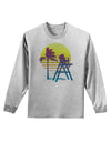 LA Beach Silhouette Letters Adult Long Sleeve Shirt-Long Sleeve Shirt-TooLoud-AshGray-Small-Davson Sales