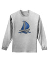 Blue Sailboat Adult Long Sleeve Shirt-Long Sleeve Shirt-TooLoud-AshGray-Small-Davson Sales