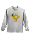 Cute Chick with Bow Adult Long Sleeve Shirt by TooLoud-Long Sleeve Shirt-TooLoud-AshGray-Small-Davson Sales