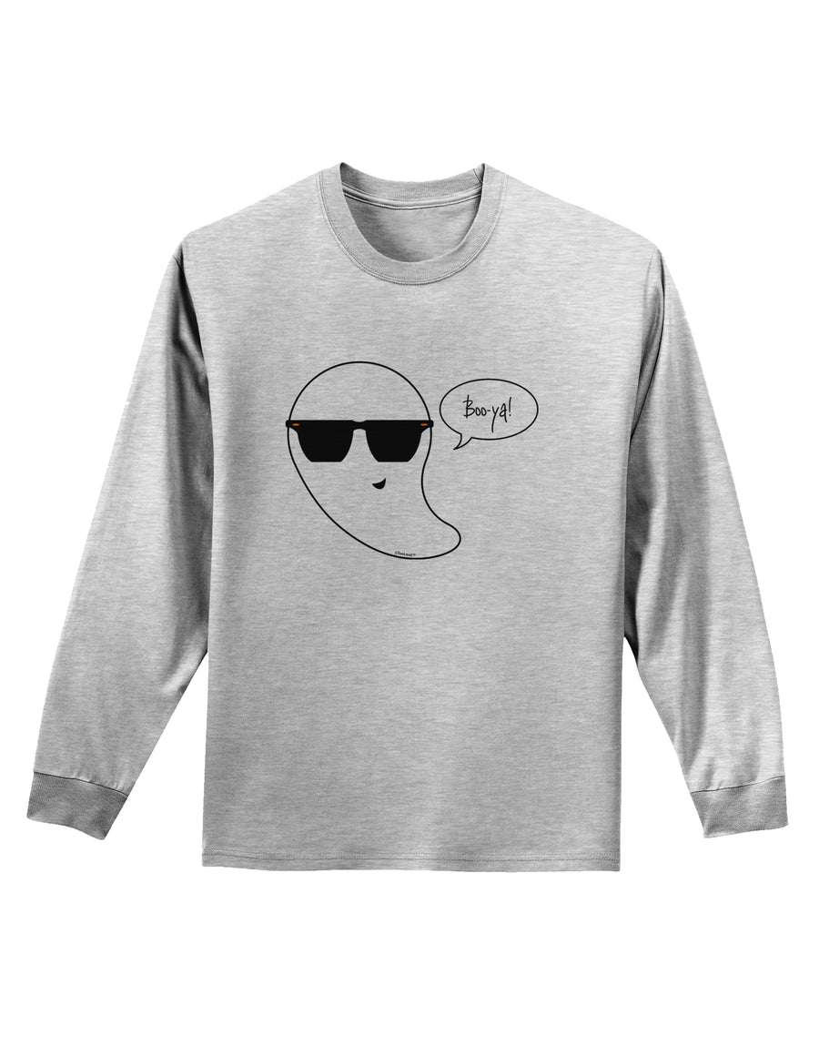 Boo Ya Cool Ghost Halloween Adult Long Sleeve Shirt-Long Sleeve Shirt-TooLoud-White-Small-Davson Sales