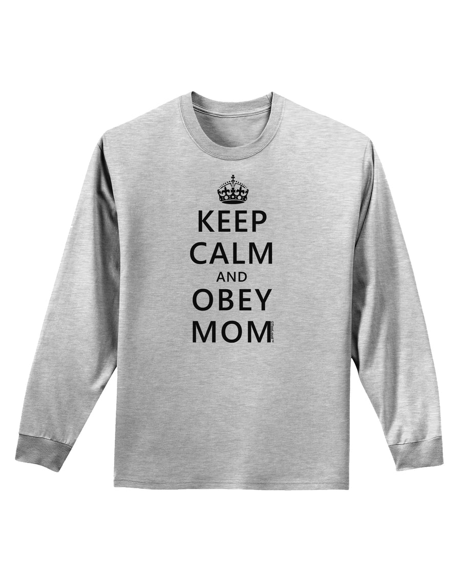 Keep Calm and Obey Mom Adult Long Sleeve Shirt-Long Sleeve Shirt-TooLoud-White-Small-Davson Sales