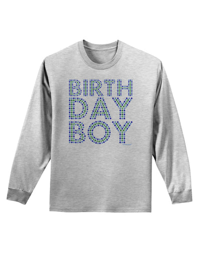 Birthday Boy - Blue and Green Dots Adult Long Sleeve Shirt by TooLoud-Long Sleeve Shirt-TooLoud-AshGray-Small-Davson Sales