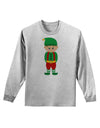 Cute Christmas Elf Boy Adult Long Sleeve Shirt-Long Sleeve Shirt-TooLoud-AshGray-Small-Davson Sales