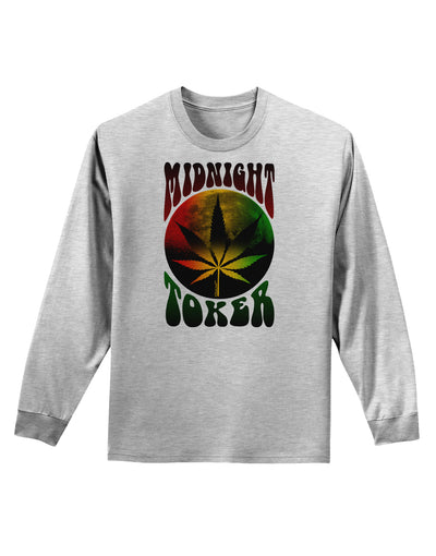 Midnight Toker Marijuana Adult Long Sleeve Shirt-Long Sleeve Shirt-TooLoud-AshGray-Small-Davson Sales