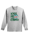 Kiss Me I'm Chirish Adult Long Sleeve Shirt by TooLoud-Clothing-TooLoud-AshGray-Small-Davson Sales