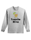 Tequila Diva - Cinco de Mayo Design Adult Long Sleeve Shirt by TooLoud-Long Sleeve Shirt-TooLoud-AshGray-Small-Davson Sales