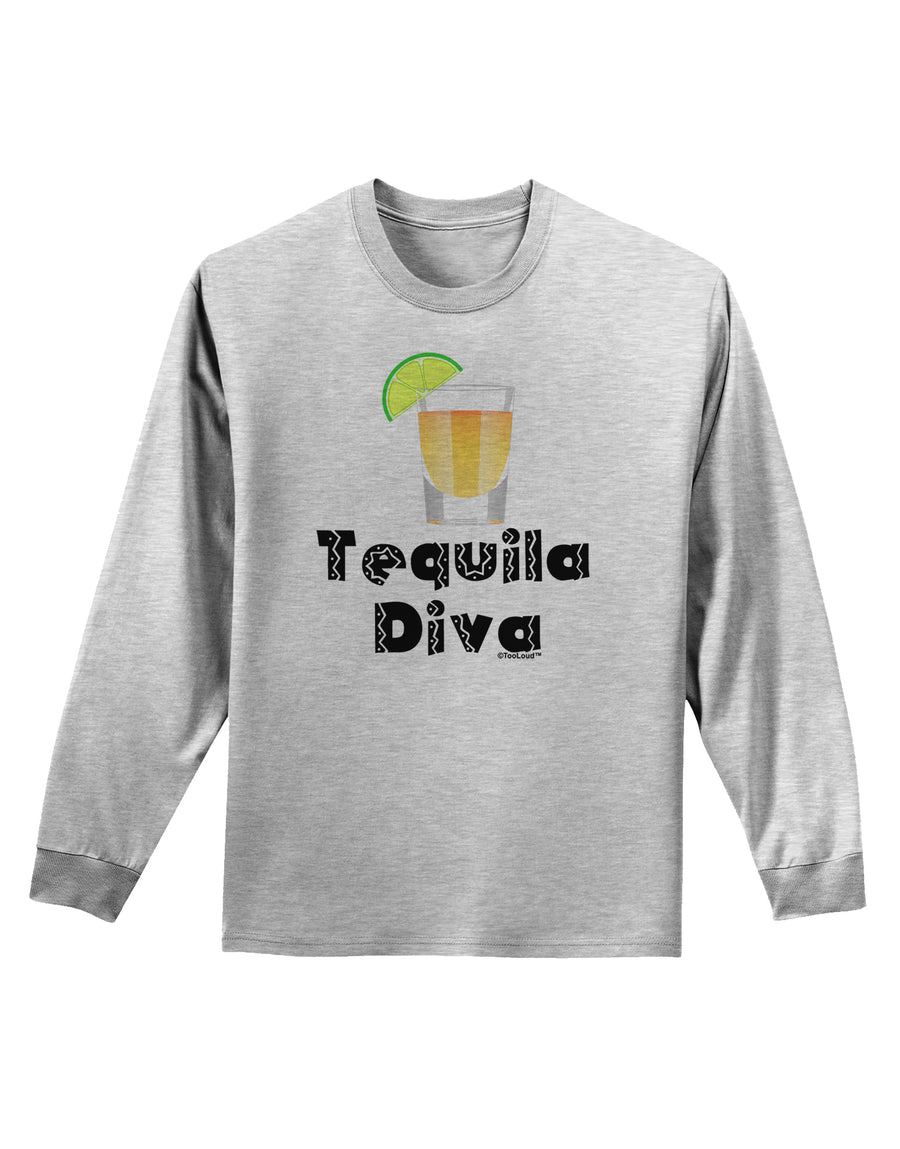 Tequila Diva - Cinco de Mayo Design Adult Long Sleeve Shirt by TooLoud-Long Sleeve Shirt-TooLoud-White-Small-Davson Sales