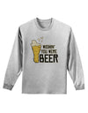 Wishin you were Beer Adult Long Sleeve Shirt-Long Sleeve Shirt-TooLoud-AshGray-Small-Davson Sales