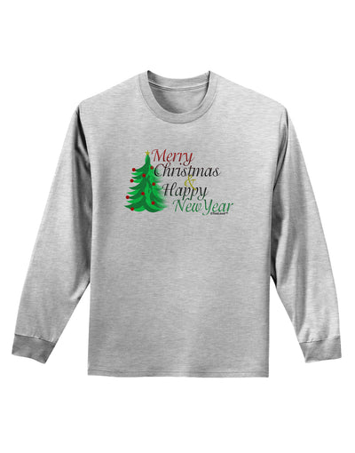 Merry Christmas & Happy New Year Adult Long Sleeve Shirt-Long Sleeve Shirt-TooLoud-AshGray-Small-Davson Sales