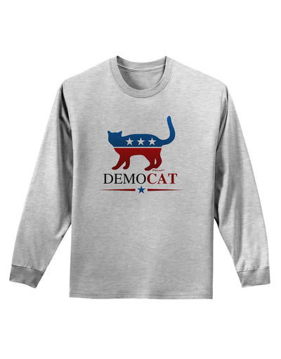 DemoCAT Adult Long Sleeve Shirt-Long Sleeve Shirt-TooLoud-AshGray-Small-Davson Sales