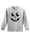 Cute Jack O Lantern Pumpkin Face Adult Long Sleeve Shirt-Long Sleeve Shirt-TooLoud-AshGray-Small-Davson Sales