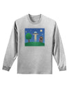 UFO Stopping At an Out-house Adult Long Sleeve Shirt by TooLoud-Long Sleeve Shirt-TooLoud-AshGray-Small-Davson Sales