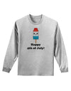 Happy 4th of July Popsicle Adult Long Sleeve Shirt-Long Sleeve Shirt-TooLoud-AshGray-Small-Davson Sales