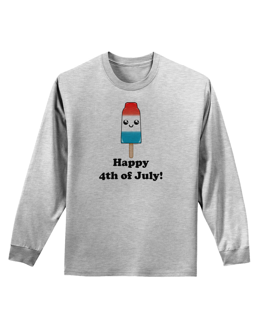 Happy 4th of July Popsicle Adult Long Sleeve Shirt-Long Sleeve Shirt-TooLoud-White-Small-Davson Sales