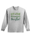 Let the Shenanigans Begin Adult Long Sleeve Shirt-Long Sleeve Shirt-TooLoud-AshGray-Small-Davson Sales