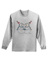 Cute Snowman Couple Adult Long Sleeve Shirt by TooLoud-Long Sleeve Shirt-TooLoud-AshGray-Small-Davson Sales