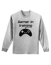 Gamer In Training BnW Adult Long Sleeve Shirt-Long Sleeve Shirt-TooLoud-AshGray-Small-Davson Sales