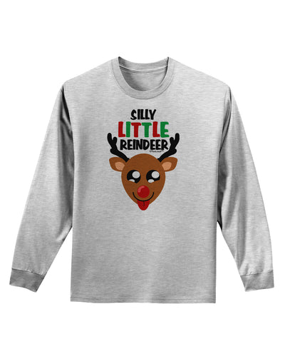 Silly Little Reindeer Matching Deer Adult Long Sleeve Shirt-Long Sleeve Shirt-TooLoud-AshGray-Small-Davson Sales