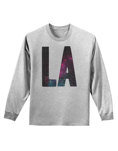 LA Outer Space Desgin Adult Long Sleeve Shirt-Long Sleeve Shirt-TooLoud-AshGray-Small-Davson Sales