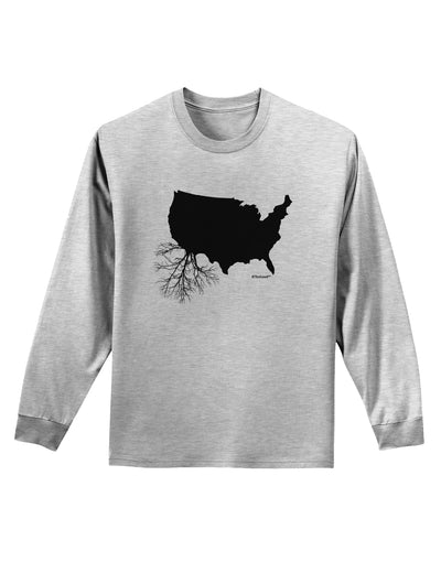 American Roots Design Adult Long Sleeve Shirt by TooLoud-Long Sleeve Shirt-TooLoud-AshGray-Small-Davson Sales