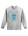 Cute Abominable Snowman Boy Yeti - Christmas Adult Long Sleeve Shirt-Long Sleeve Shirt-TooLoud-AshGray-Small-Davson Sales