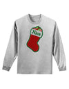 Nice Stocking Cute Christmas Adult Long Sleeve Shirt-Long Sleeve Shirt-TooLoud-AshGray-Small-Davson Sales