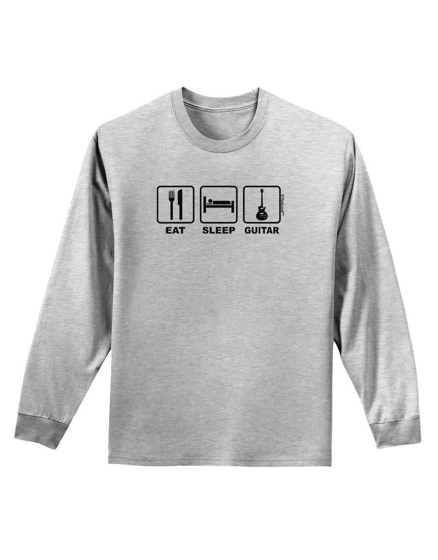 Eat Sleep Guitar Design Adult Long Sleeve Shirt by TooLoud-Long Sleeve Shirt-TooLoud-White-Small-Davson Sales