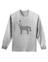 Greek Mythology Centaur Design - Grayscale Adult Long Sleeve Shirt by TooLoud-Long Sleeve Shirt-TooLoud-AshGray-Small-Davson Sales