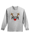 Matching Family Christmas Design - Reindeer - Mom Adult Long Sleeve Shirt by TooLoud-Long Sleeve Shirt-TooLoud-AshGray-Small-Davson Sales