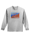 Colorado Mtn Sunset Soaked WaterColor Adult Long Sleeve Shirt-Long Sleeve Shirt-TooLoud-AshGray-Small-Davson Sales