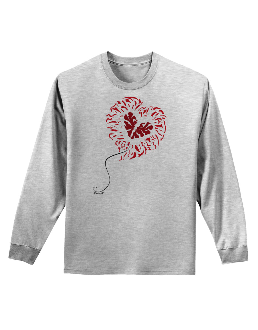 Broken Heart Popped Red Heart Balloon Adult Long Sleeve Shirt-Long Sleeve Shirt-TooLoud-White-Small-Davson Sales