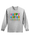 Happy Easter - Tulips Adult Long Sleeve Shirt by TooLoud-Long Sleeve Shirt-TooLoud-AshGray-Small-Davson Sales