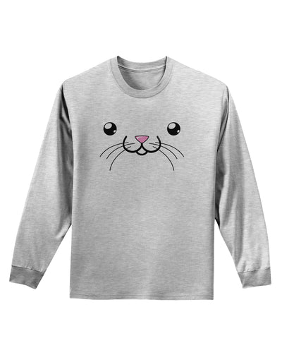 Kyu-T Face - Tiny the Mouse Adult Long Sleeve Shirt-Long Sleeve Shirt-TooLoud-AshGray-Small-Davson Sales