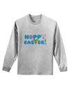 Cute Decorative Hoppy Easter Design Adult Long Sleeve Shirt by TooLoud-Long Sleeve Shirt-TooLoud-AshGray-Small-Davson Sales