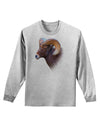 Majestic Bighorn Ram Adult Long Sleeve Shirt-Long Sleeve Shirt-TooLoud-AshGray-Small-Davson Sales