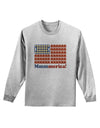 American Breakfast Flag - Bacon and Eggs - Mmmmerica Adult Long Sleeve Shirt-Long Sleeve Shirt-TooLoud-AshGray-Small-Davson Sales