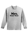 Personalized Mrs Classy Adult Long Sleeve Shirt by TooLoud-Long Sleeve Shirt-TooLoud-AshGray-Small-Davson Sales