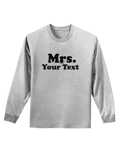 Personalized Mrs Classy Adult Long Sleeve Shirt by TooLoud-Long Sleeve Shirt-TooLoud-AshGray-Small-Davson Sales