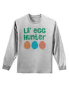 Lil' Egg Hunter - Easter - Green Adult Long Sleeve Shirt by TooLoud-Long Sleeve Shirt-TooLoud-AshGray-Small-Davson Sales