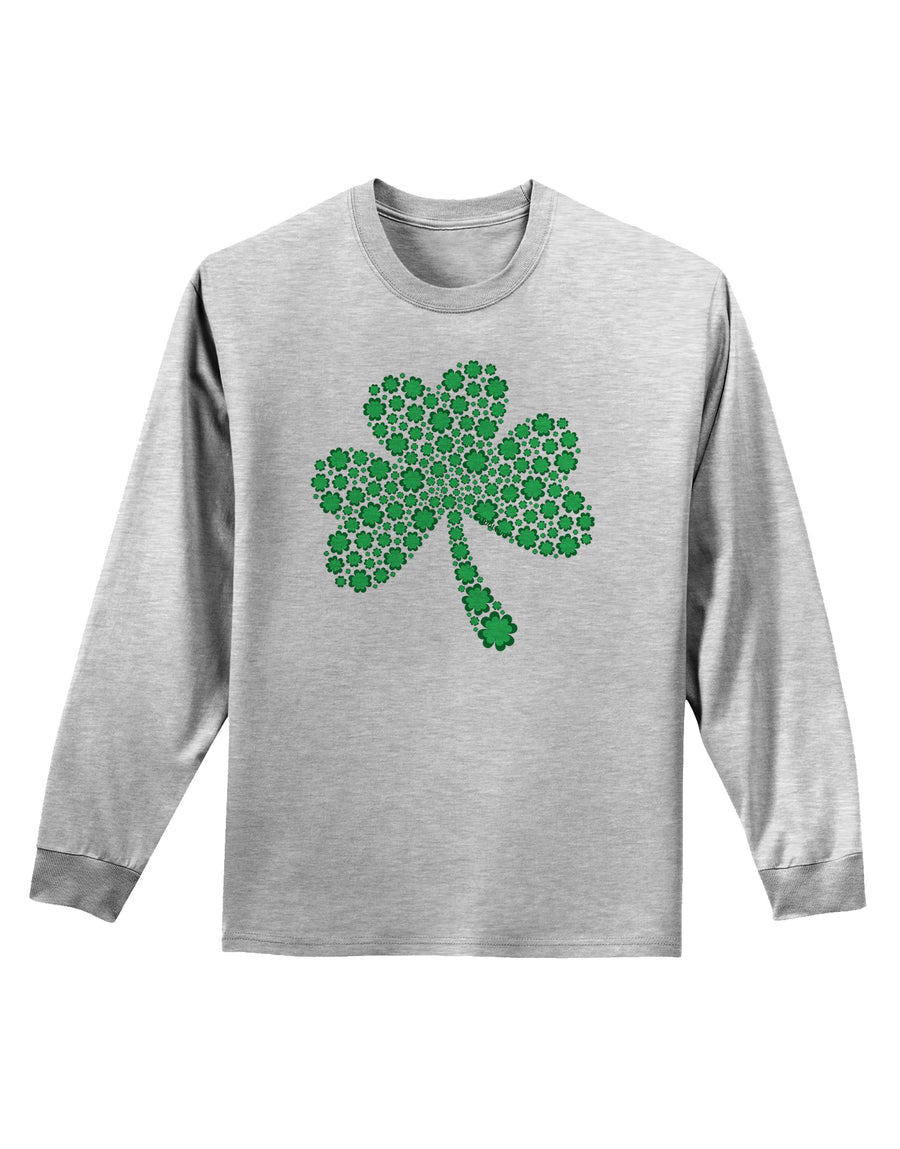 St. Patrick's Day Shamrock Design - Shamrocks Adult Long Sleeve Shirt by TooLoud-Long Sleeve Shirt-TooLoud-White-Small-Davson Sales