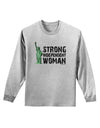 Statue of Liberty Strong Woman Adult Long Sleeve Shirt-Long Sleeve Shirt-TooLoud-AshGray-Small-Davson Sales