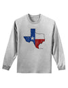 State of Texas Flag Design - Distressed Adult Long Sleeve Shirt-Long Sleeve Shirt-TooLoud-AshGray-Small-Davson Sales