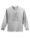 Easter Bunny and Egg Design Adult Long Sleeve Shirt by TooLoud-Long Sleeve Shirt-TooLoud-AshGray-Small-Davson Sales