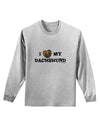 I Heart My Dachshund Adult Long Sleeve Shirt by TooLoud-Long Sleeve Shirt-TooLoud-AshGray-Small-Davson Sales