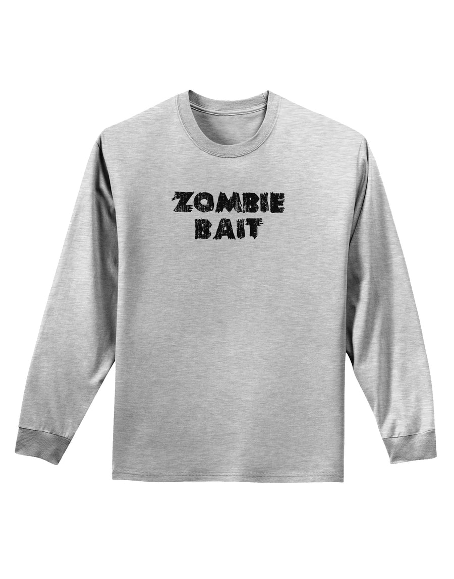 Zombie Bait - Funny - Halloween Adult Long Sleeve Shirt-Long Sleeve Shirt-TooLoud-White-Small-Davson Sales