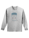 Cute Matching Milk and Cookie Design - Milk Adult Long Sleeve Shirt by TooLoud-Long Sleeve Shirt-TooLoud-AshGray-Small-Davson Sales
