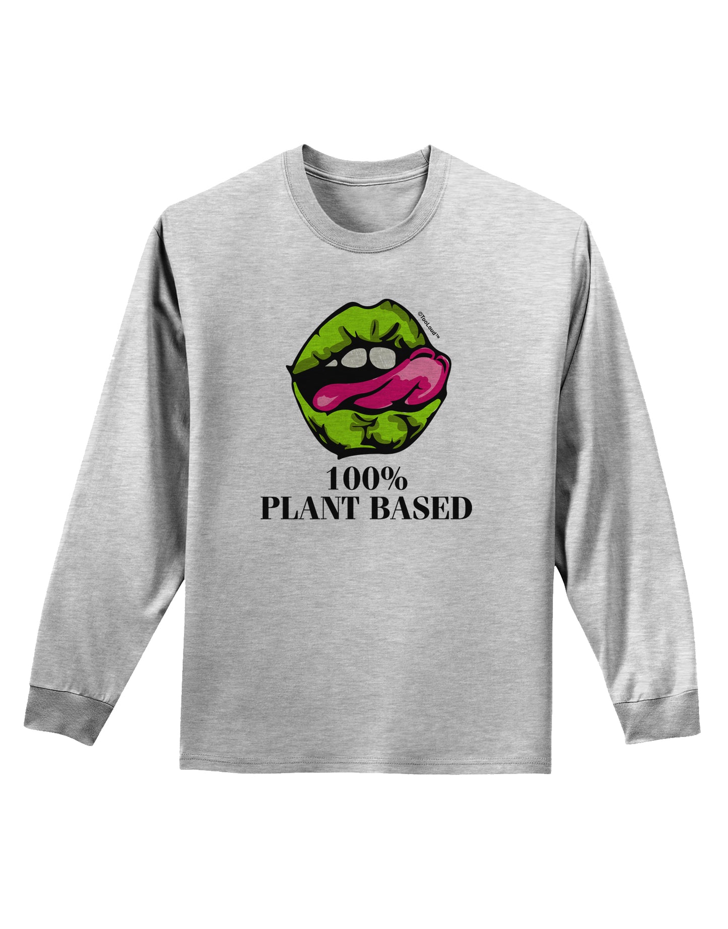 Plant Based Adult Long Sleeve Shirt-Long Sleeve Shirt-TooLoud-AshGray-Small-Davson Sales