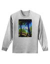 Tropical Skyline Adult Long Sleeve Shirt-Long Sleeve Shirt-TooLoud-AshGray-Small-Davson Sales