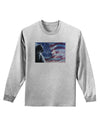 All American Cat Adult Long Sleeve Shirt by TooLoud-Long Sleeve Shirt-TooLoud-AshGray-Small-Davson Sales